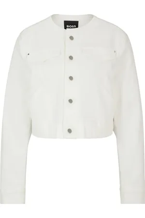 HUGO BOSS Logo-lettering denim jacket
