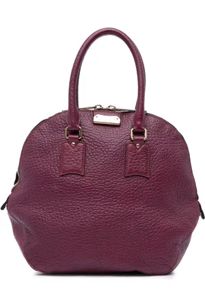 Burberry 2000-2017 Medium Grained Calfskin Heritage Orchard Bowling Bag satchel