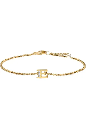 David Yurman 18K yellow Petite Pavé Initial diamonds bracelet