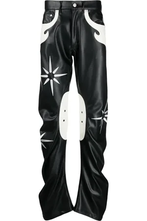 Kusikohc Flower Rider straight-leg trousers