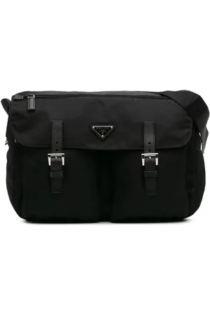 Prada 2013-2024 Tessuto Zip Double Buckle Messenger Bag crossbody bag