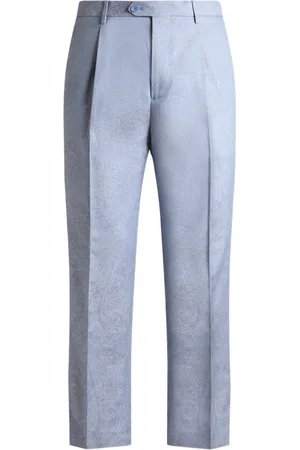Etro Paisley-jacquard cotton trousers