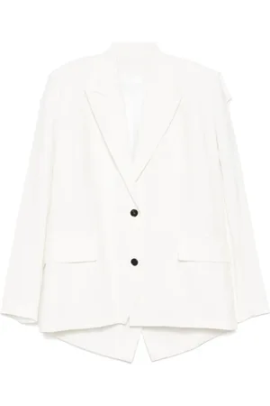 pushBUTTON Squared-back single-breasted blazer