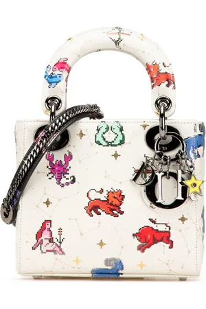 Dior 2022 Mini Calfskin Pixel Zodiac Lady Dior satchel