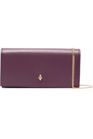 Alexander McQueen Skull leather wallet-on-chain