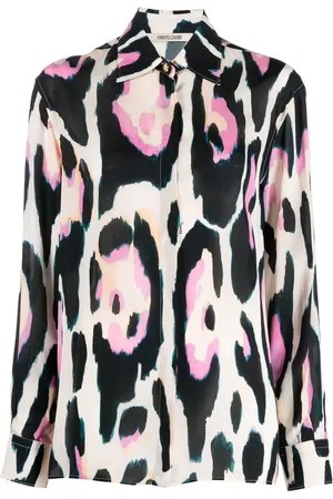 Roberto Cavalli Animal-print long-sleeve shirt