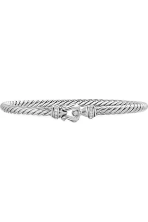 David Yurman Sterling Cable Flex diamonds bracelet