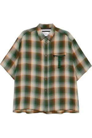 WHITE MOUNTAINEERING Mid gusset-sleeved checked T-shirt