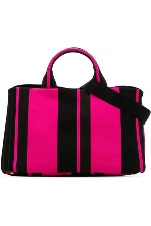 Prada 2000-2024 Large Canvas Stripe Canapa satchel