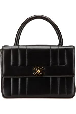 CHANEL 1994-1996 Lambskin Mademoiselle Kelly Top Handle Bag handbag