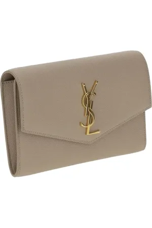 Saint Laurent Uptown envelope leather clutch bag