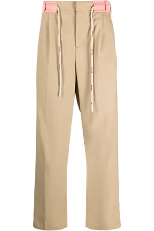 Palm Angels Drawstring-waist straight-leg trousers