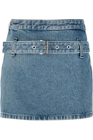 AMBUSH Belted denim miniskirt