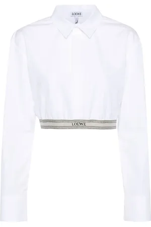 Loewe Logo-waistband cropped shirt