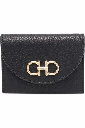 Salvatore Ferragamo Logo-plaque leather cardholder