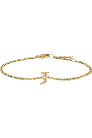 David Yurman 18K yellow Petite Pavé Initial diamonds bracelet