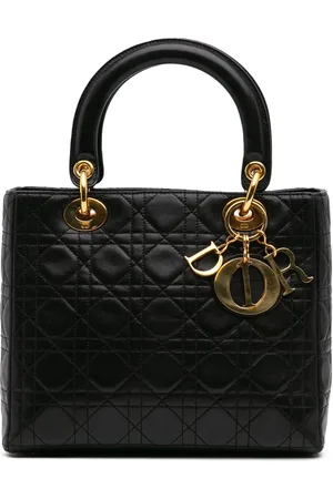 Dior 1997 Medium Lambskin Cannage Lady Dior satchel