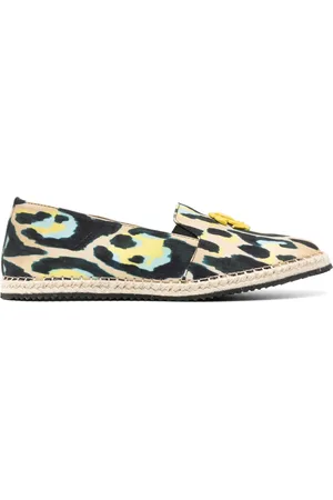 Roberto Cavalli Graphic-print cotton espadrilles