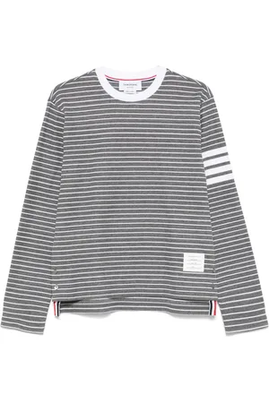 Thom Browne 4-Bar stripe long-sleeve T-shirt