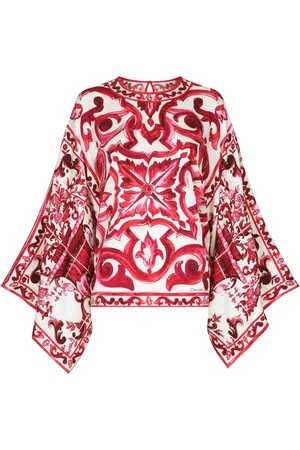 Dolce & Gabbana Majolica-print silk blouse