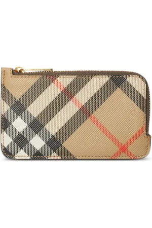 Burberry Check zip card case