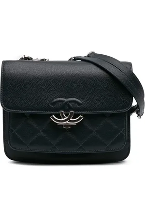 CHANEL 2017-2018 Mini Quilted Caviar CC Box Flap shoulder bag