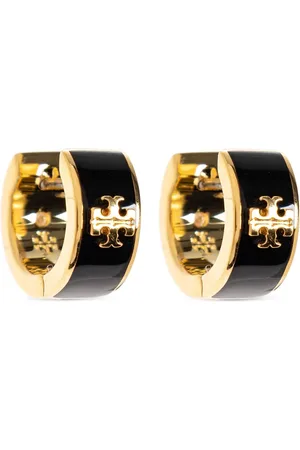 Tory Burch Kira enamel huggie hoop earrings