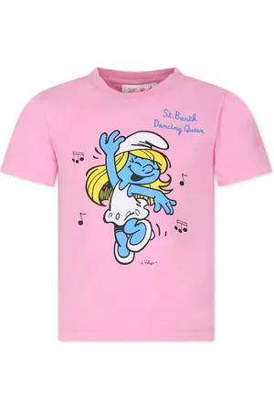 MC2 SAINT BARTH Smurfette-print cotton T-shirt
