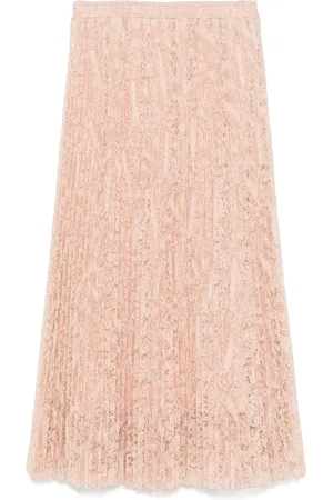 ERMANNO SCERVINO Floral-embroidered midi skirt