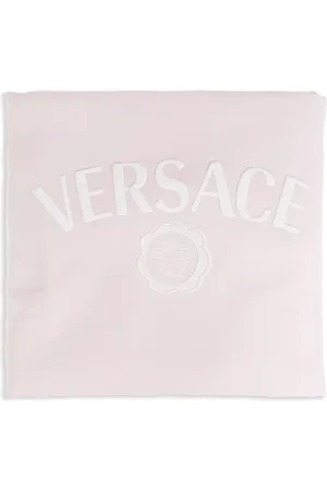 VERSACE Logo-embossed blanket