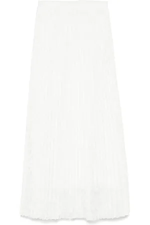 ERMANNO SCERVINO Floral-embroidered midi skirt