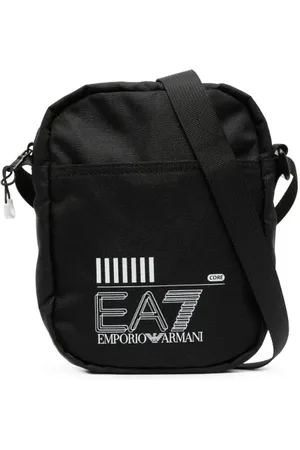 EA7 Logo-print messenger bag