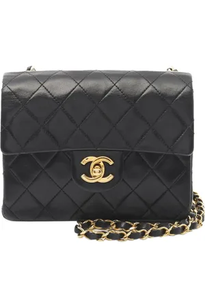 CHANEL 1989-1991 Mini Square Classic Lambskin Single Flap crossbody bag
