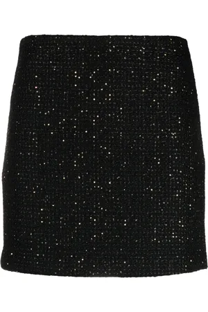 Twin-Set Paillette-embellished bouclé miniskirt