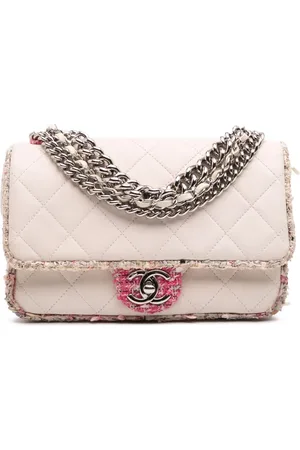 CHANEL 2019 Quilted Lambskin and Tweed Elegant Trim Flap satchel