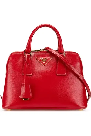 Prada 2010-2024 Small Saffiano Vernice Promenade satchel