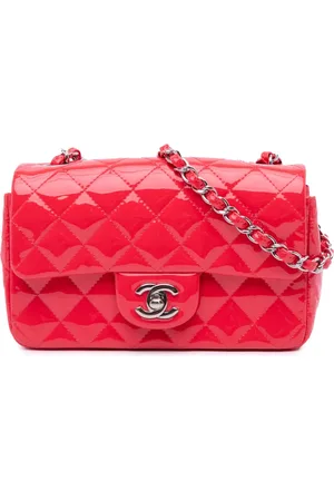 CHANEL 2015-2016 Mini Rectangular Classic Patent Single Flap crossbody bag