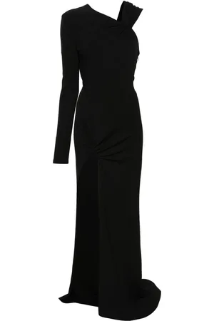 DAVID KOMA Knot-detail asymmetric maxi dress
