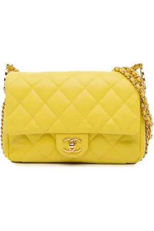 CHANEL 2021-2024 Mini Quilted Caviar CC You Flap crossbody bag