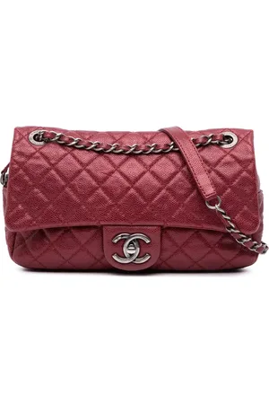 CHANEL 2012 Medium Quilted Caviar Easy Flap shoulder bag