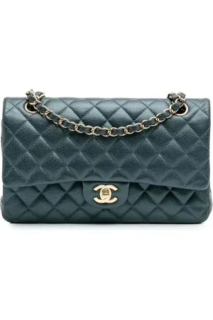 CHANEL 2018 Medium Classic Iridescent Caviar Double Flap shoulder bag