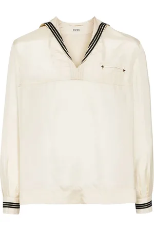 BODE Cricket sailor-collar silk top