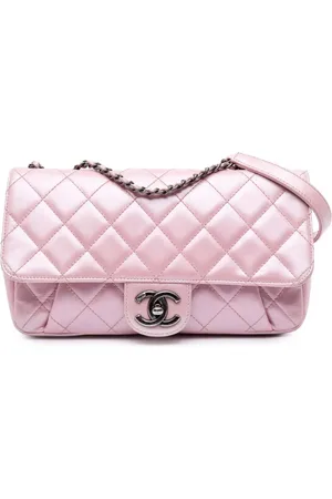 CHANEL 2016-2017 Medium CC Quilted Metallic Calfskin Coco Pleats Flap crossbody bag