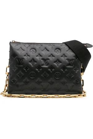 LOUIS VUITTON 2021-2025 Monogram Embossed Puffy Lambskin Coussin PM satchel