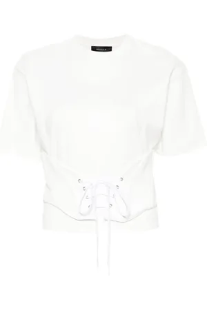 MUGLER Corset detail cotton T-shirt