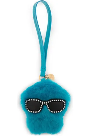 VERSACE Faux-fur keyring