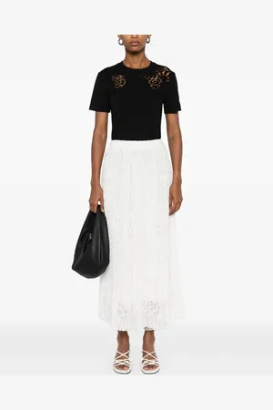 ERMANNO SCERVINO Guipure lace-detail T-shirt