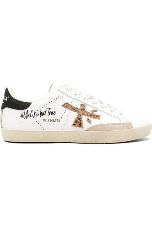Premiata Stevend crinkled leather sneakers