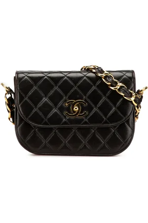 CHANEL 1991-1994 CC Quilted Lambskin Chain Flap crossbody bag