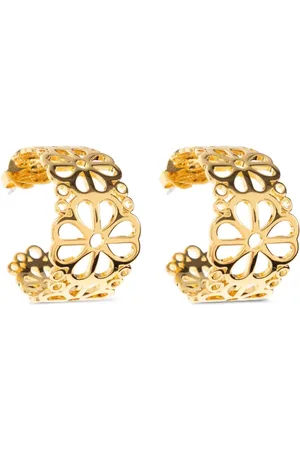 Kate Spade Flower Lace hoop earrings